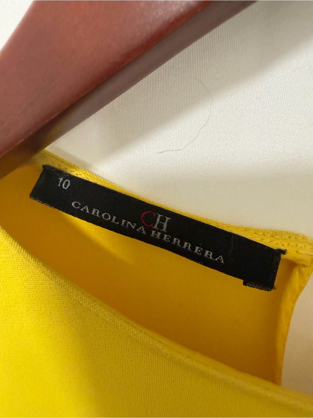 Carolina Herrera Bright Yellow Flutter-Sleeve Mini Dress - Picture 4 of 5